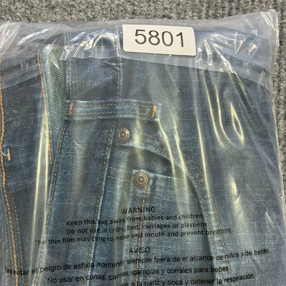 Wrangler Mens Straight Jeans Size 34x30 Blue Denim Regular Fit Stretch‎ Mid Rise
